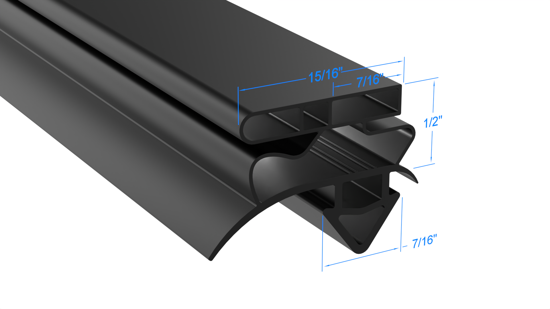 True TBB-24GAL-72 Door Gasket Part - Size 20-1/4 x 30 Compatible with True Mfg 811136