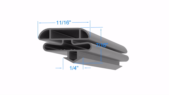 Hussmann 0428562 Door Gasket - Size 23 13/16 x 65 1/8 Compatible with Hussmann 428562