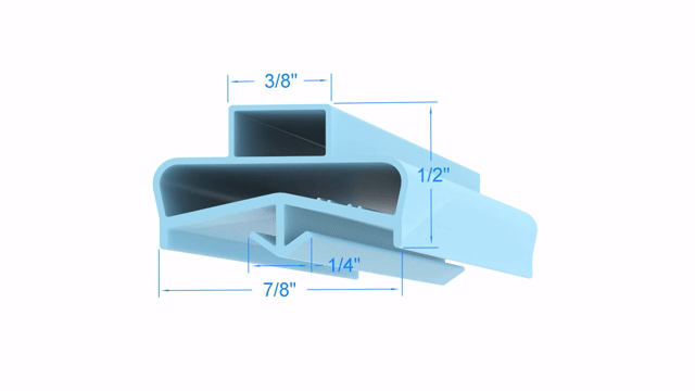 Delfield V18672 Door Gasket Part - Size 20-7/8 x 21-7/8 Compatible with Delfield 170-1070