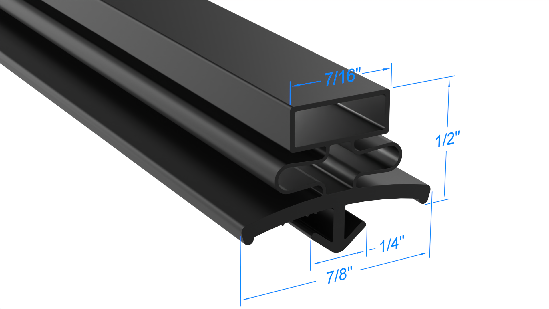 True TWT-27D-2 Door Gasket Part - Size 13-1/4 x 26-3/8 Compatible with True Mfg 810815