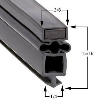 True TS-28-2 Door Gasket Part - Size 25-7/8 x 27-3/4 Compatible with True Mfg 810758