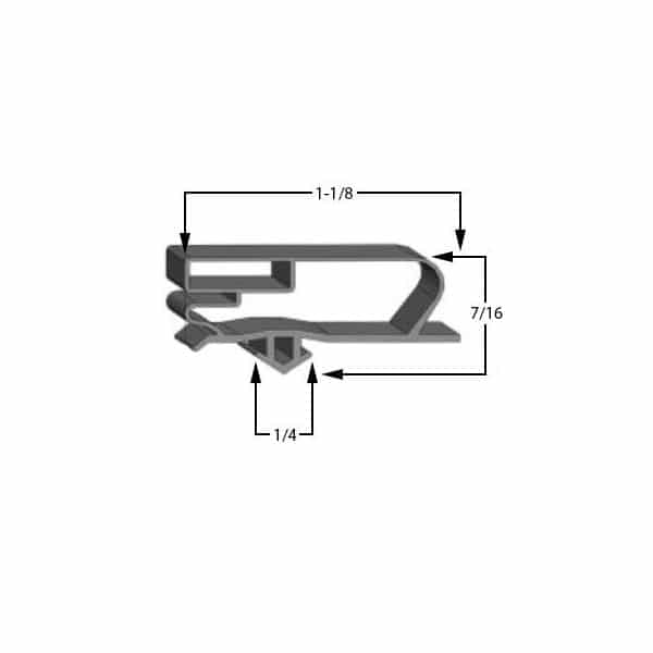Anthony 35 7/16 x 79 1/16 Door Gasket - Size 35-7/16 x 79-1/16 Compatible with Anthony 12-1-2x25-1-2