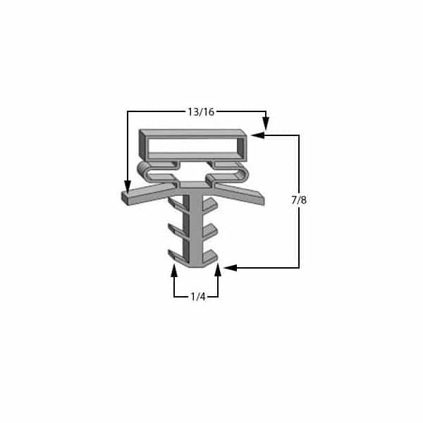 Brown 138DJCA Door Gasket - Size 100 x 48-1/2