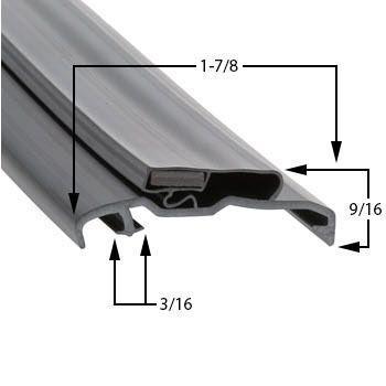 Ardco 23 1/4 x 54 5/16 Door Gasket - Size 23-1/4 x 54-5/16 Compatible with Ardco 26-13-16x29-1-2