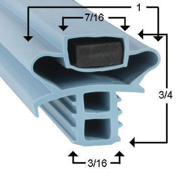 Delfield 12 1/4 x 16 7/8 Door Gasket - Size 12-1/4 x 16-7/8