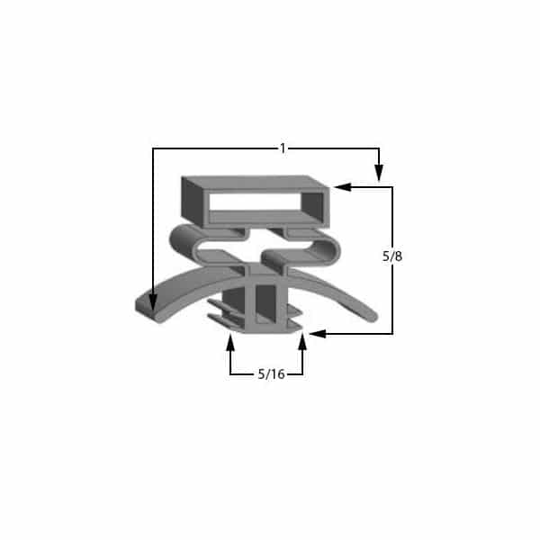 Hobart UHT27R Door Gasket Part - Size 25 x 26-1/4