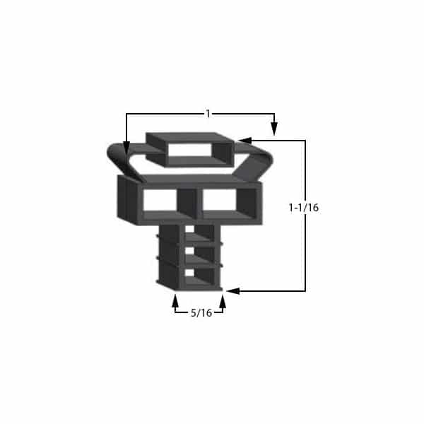 Randell 20105SCM Door Gasket Part - Size 7-5/8 x 29-1/4 Compatible with Randell IN-GSK196