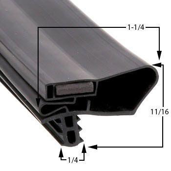 Hussmann 0428562 Door Gasket - Size 23 13/16 x 65 1/8 Compatible with Hussmann 428562