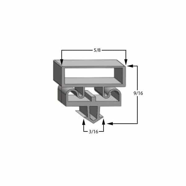 Delfield MRPT1-GH Door Gasket Part - Size 24-3/4 x 28-7/8