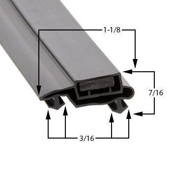 Anthony 21 3/4 x 71 Door Gasket - Size 21-3/4 x 71 Compatible with  25x53-1-2