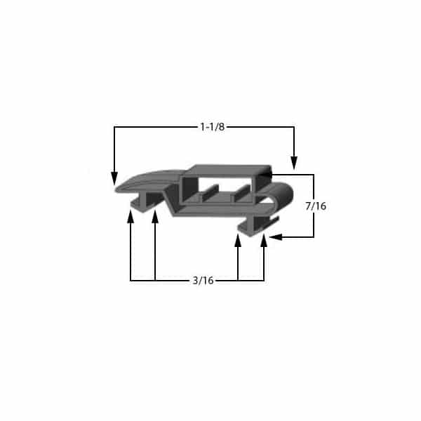 Anthony 21 5/8 x 33 Door Gasket - Size 21-5/8 x 33 Compatible with Anthony 25x53-3-4